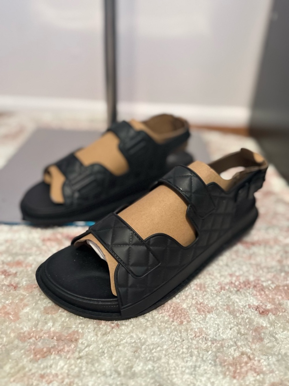 INC International Concepts Black Casual Slide Sandals